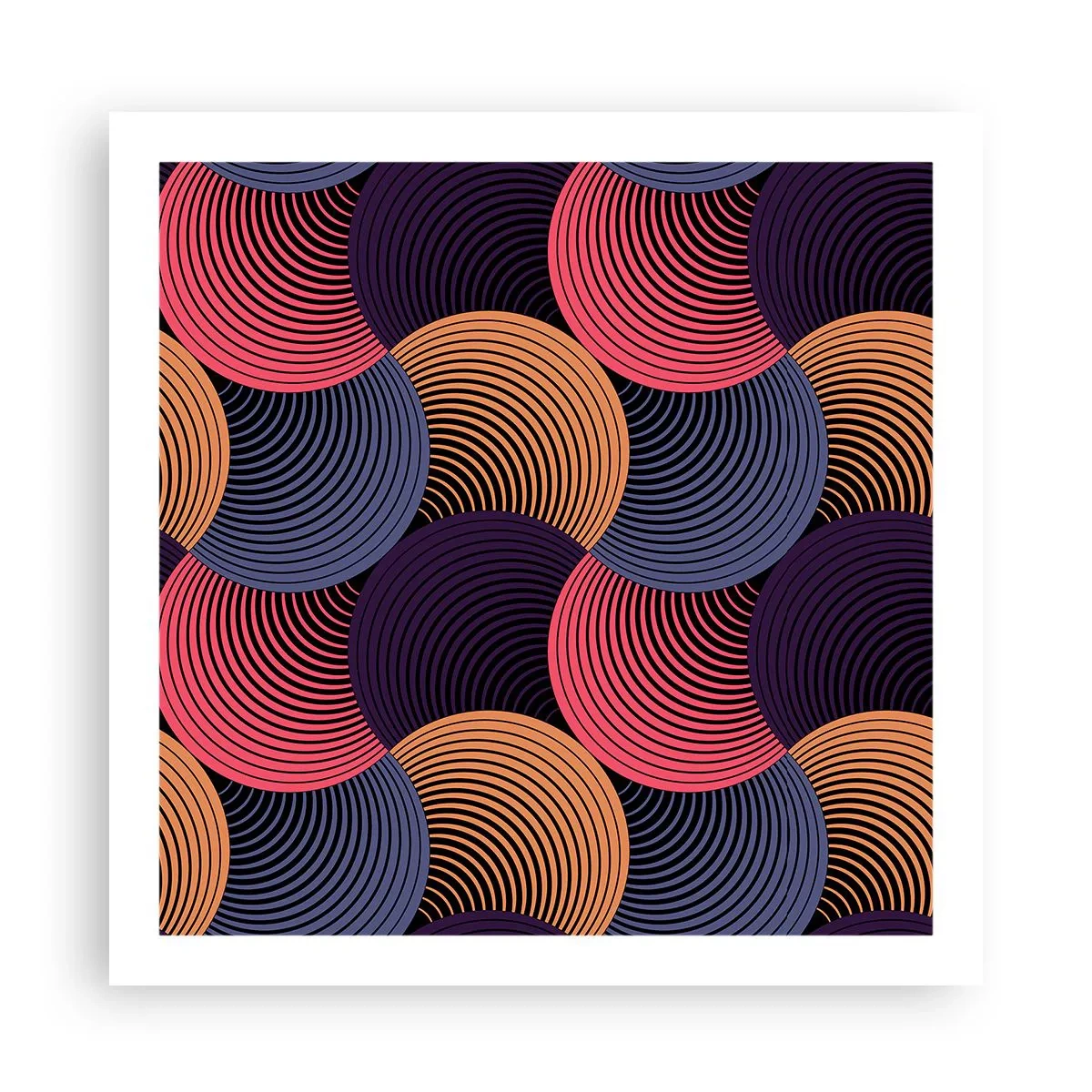 Affiche - Poster - Dans un rythme circulaire - 60x60 cm