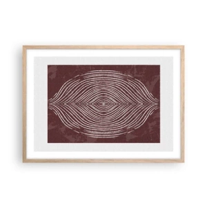 Affiche dans un chêne clair - Poster - L'espace parle - 70x50 cm