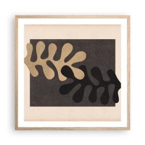 Affiche dans un chêne clair - Poster - Absence et complément - 60x60 cm