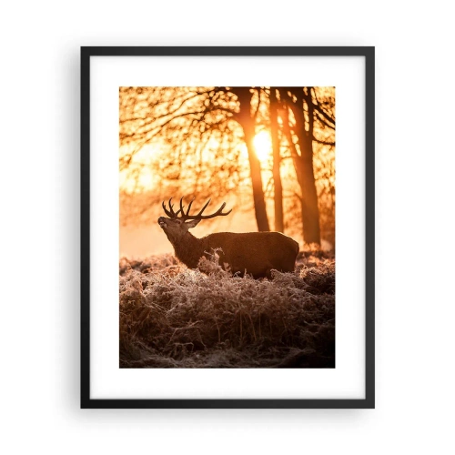 Affiche dans un cadre noir - Poster - Le rêve d'un chasseur - 40x50 cm