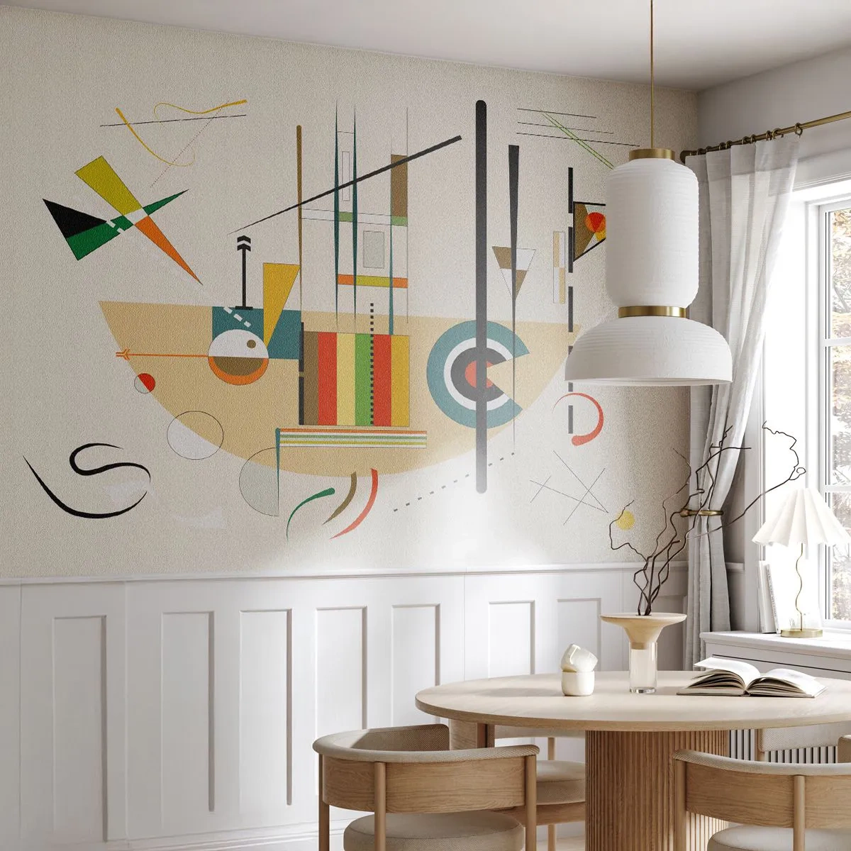 Papier Peint Photo Premium Canvas - Et le monde s’amuse - Abstraction, Morceau, Formes - 250x175 cm