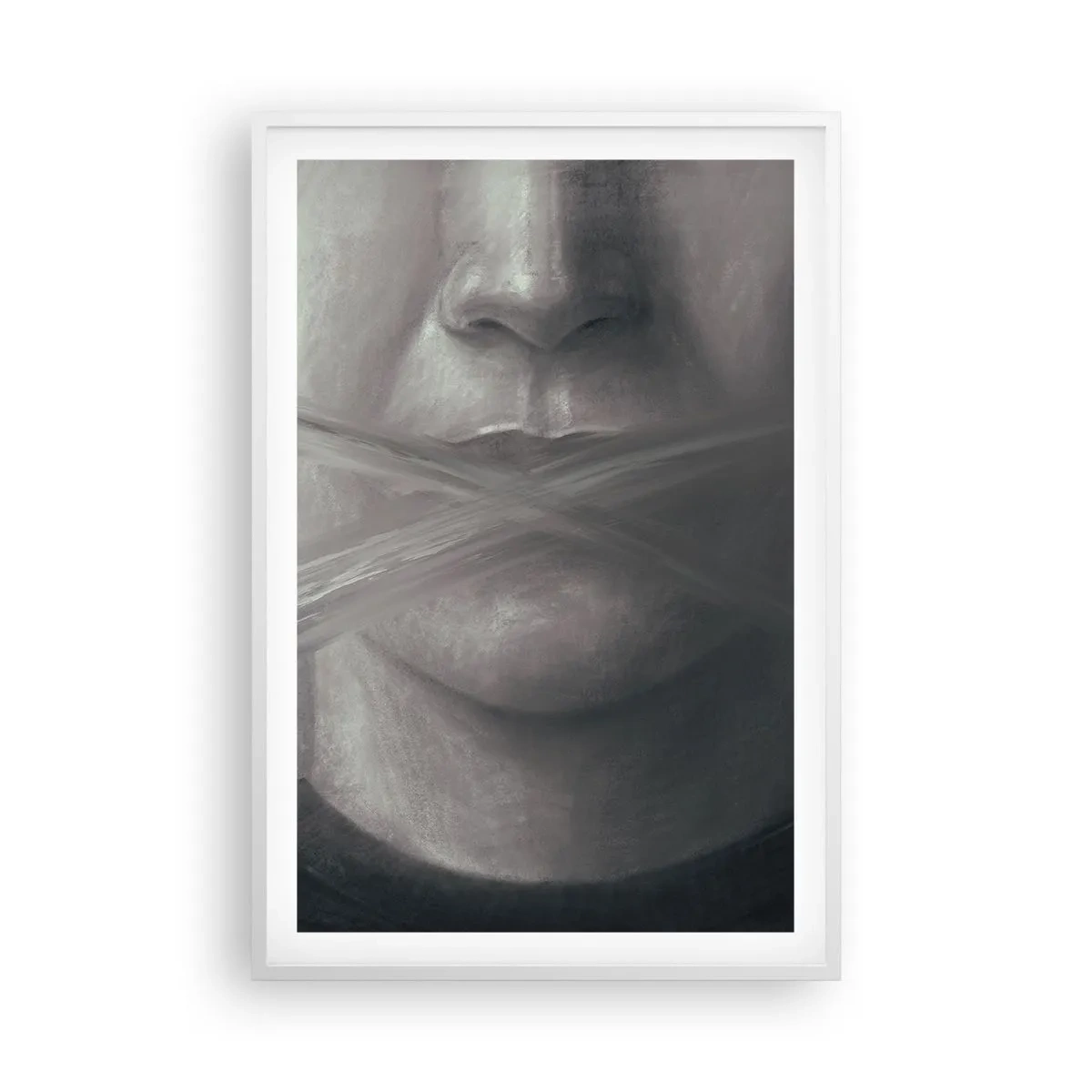 Affiche dans un cadre blanc - Poster - Sans mot - 61x91 cm