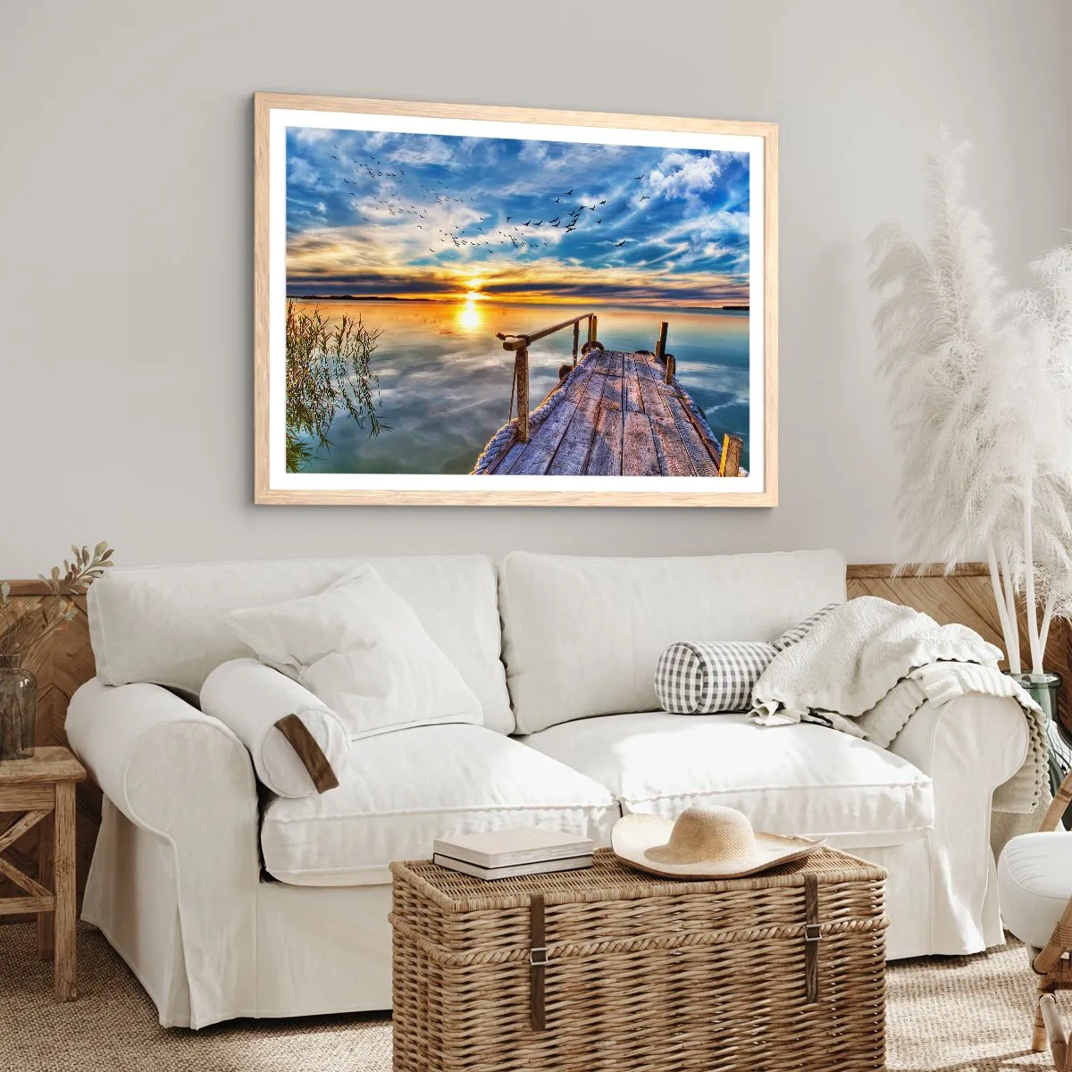 Affiche dans un chêne clair - Poster - Le vent se repose - 40x30 cm