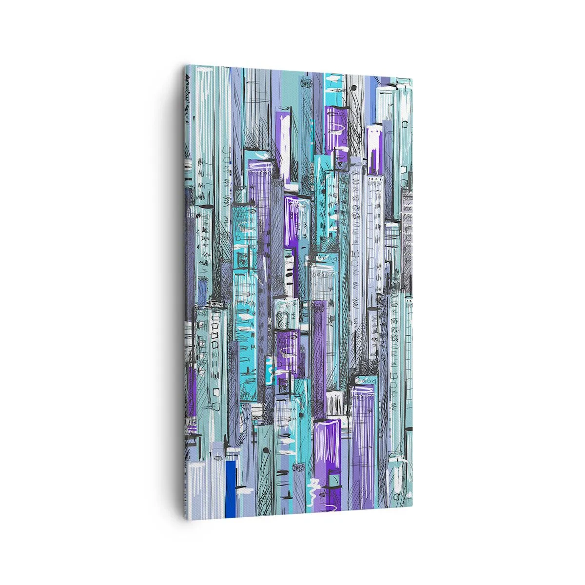 Impression sur toile - Image sur toile - Bleuâtre avec le ciel - 45x80 cm