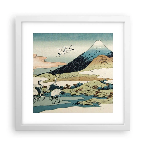 Affiche dans un cadre blanc - Poster - Avec une âme japonnaise - 30x30 cm