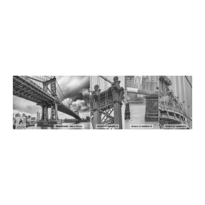 Échantillon de Papier Peint Premium Canvas - Au coeur de la ville - New York, Ville, Manhattan - 100x30 cm