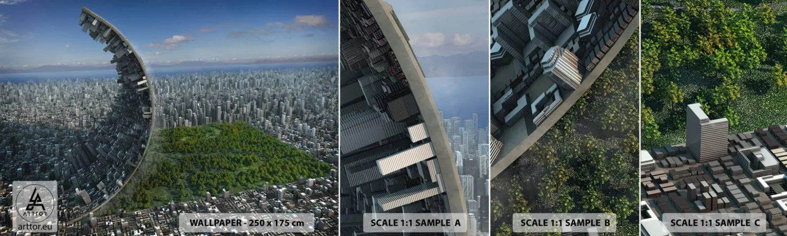 Échantillon De Papier Peint Standard Eco - La nature est éternelle - Abstraction, Architecture, Conception - 100x30 cm