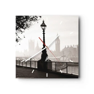 Horloge murale - Pendule murale - Un matin londonien - 40x40 cm