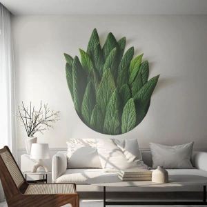 Papier Peint Autocollant Deluxe Sticker - Curiosité sans retenue - Sage, feuille de sauge, Herbe - 100x70 cm