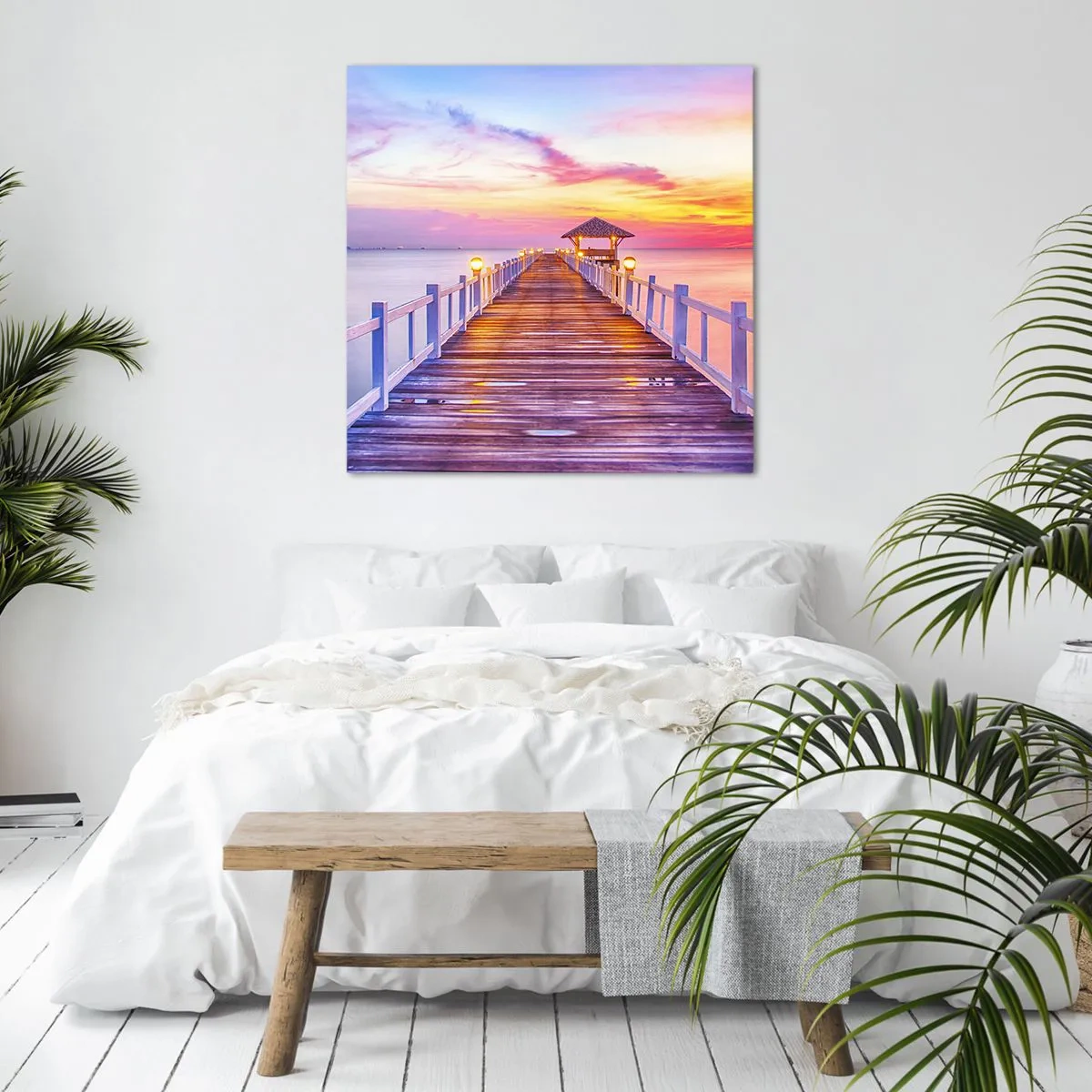 Impression sur toile - Image sur toile - Le silence lilas-doré du soir - 30x30 cm