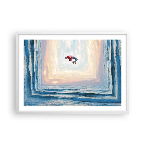 Affiche dans un cadre blanc - Poster - Vers une autre dimension - 70x50 cm