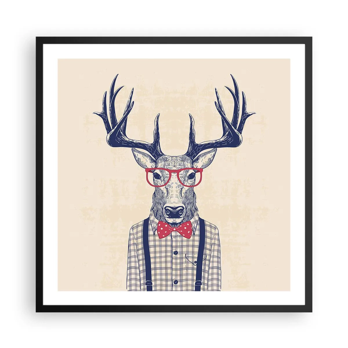 Affiche dans un cadre noir - Poster - Une extravagance amusante - 60x60 cm