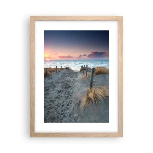 Affiche dans un chêne clair - Poster - Tu as versé l'éclat de l'arc-en-ciel sur les flots - 30x40 cm