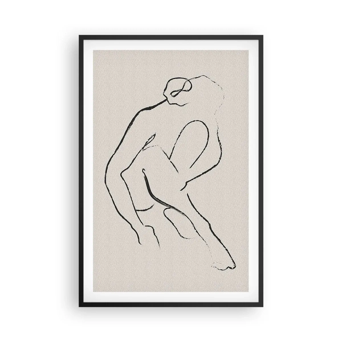 Affiche dans un cadre noir - Poster - Croquis intime - 61x91 cm