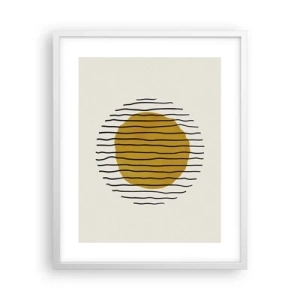 Affiche dans un cadre blanc - Poster - Abstraction tremblante de chaleur - 40x50 cm