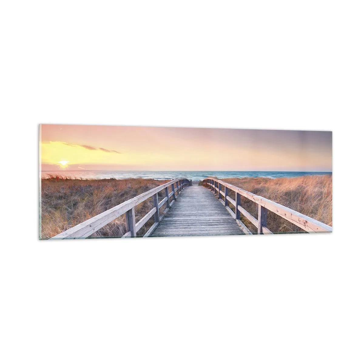 Impression sur verre - Image sur verre - Aurore baltique du soir - 90x30 cm