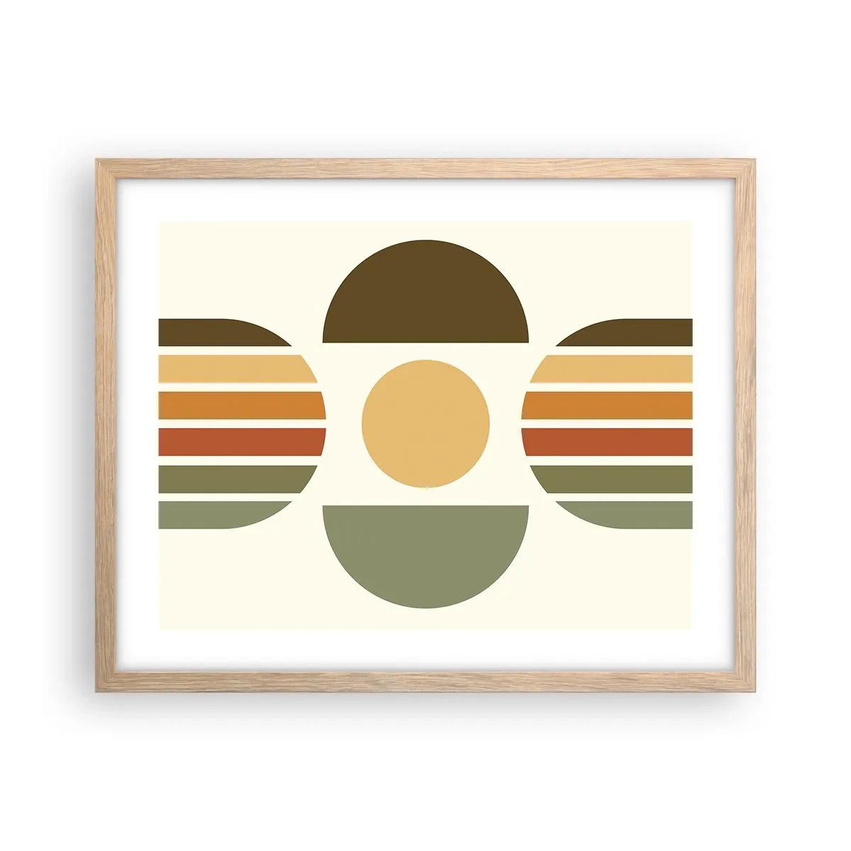 Affiche dans un chêne clair - Poster - Dans les coulaurs de la terre - 50x40 cm