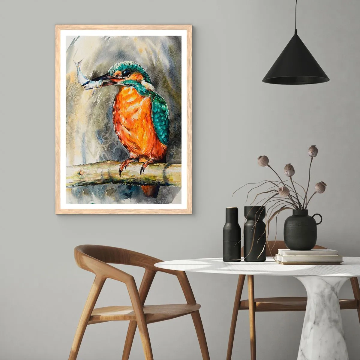 Affiche dans un chêne clair - Poster - Loi de la nature - 40x50 cm