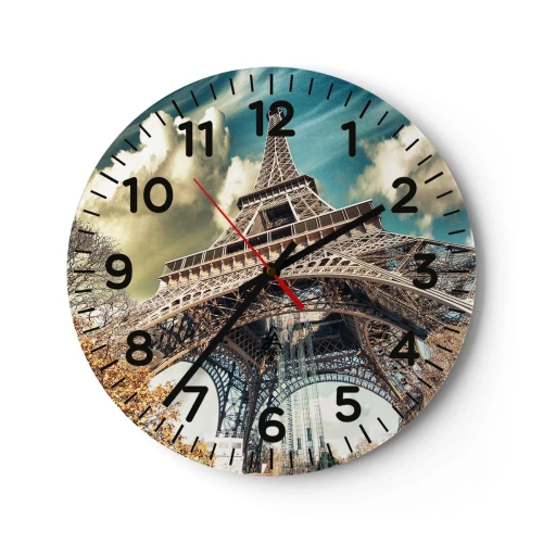 Horloge murale - Pendule murale - Et en automne à Paris... - 40x40 cm