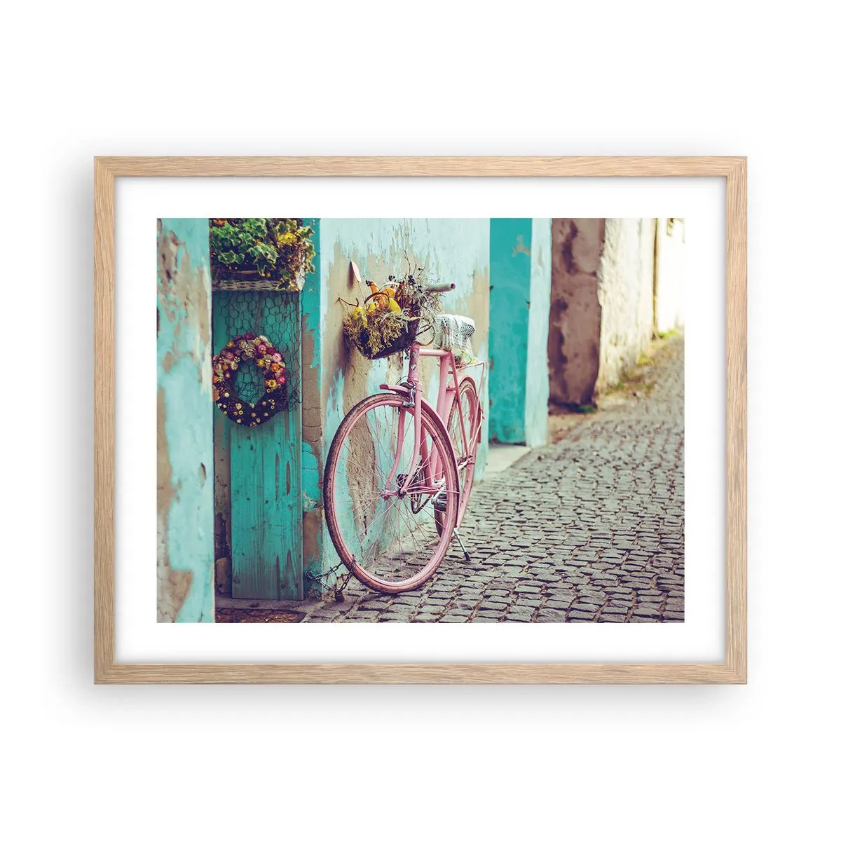 Affiche dans un chêne clair - Poster - Je reviens tout de suite - 50x40 cm