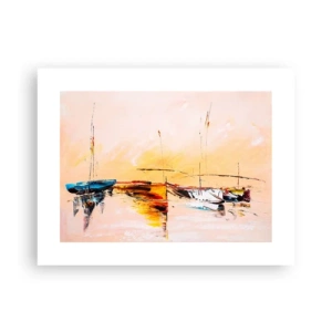 Affiche - Poster - Soirée à la marina - 40x30 cm