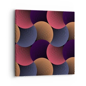Impression sur toile - Image sur toile - Dans un rythme circulaire - 30x30 cm