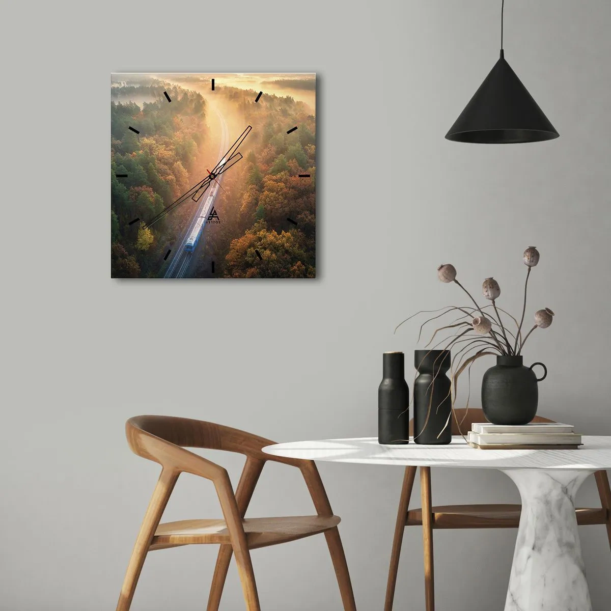 Horloge murale - Pendule murale - Voyage printannier - 30x30 cm