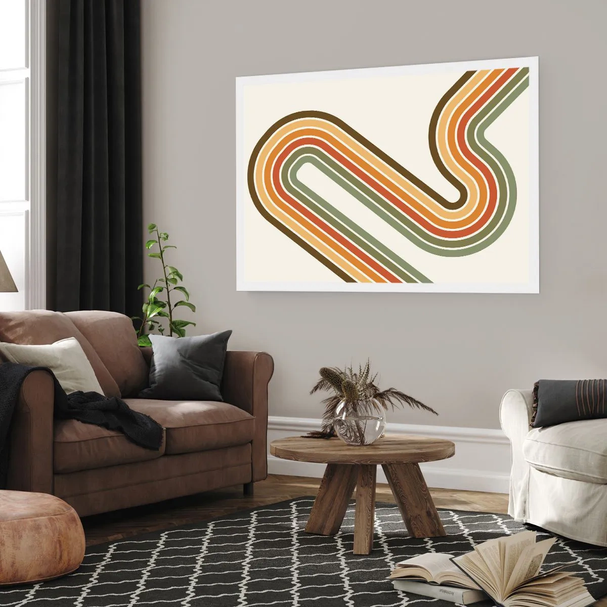 Affiche - Poster - En zig zag vers le but - 50x40 cm
