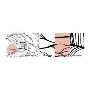 Échantillon de Papier Peint Autocollant Deluxe Sticker - Dans un réseau de brindilles - Abstraction, Graphique, Conception - 100x30 cm