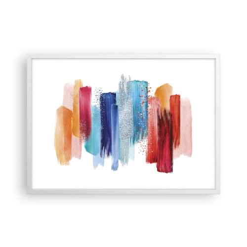 Affiche dans un cadre blanc - Poster - En haut et en bas - 70x50 cm