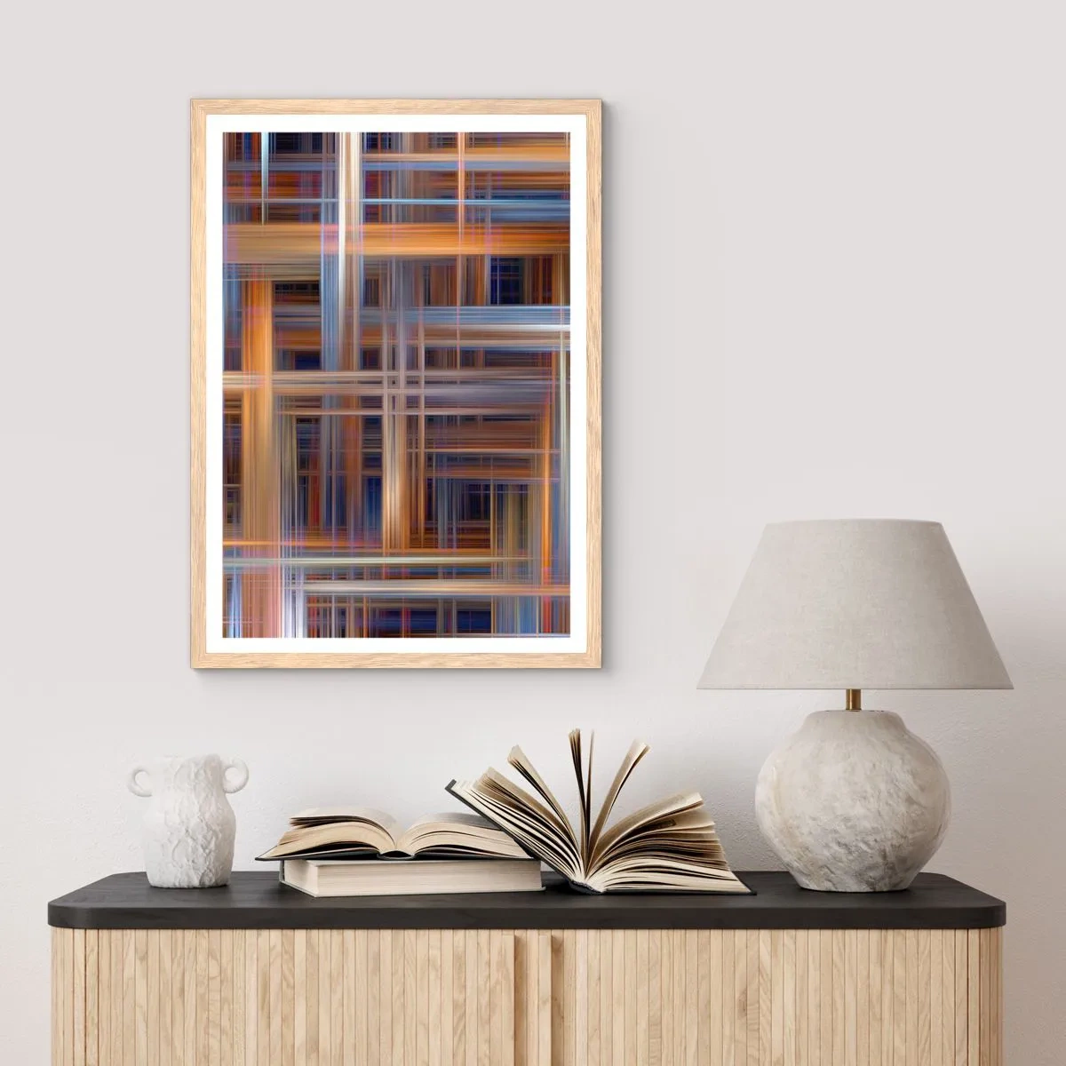 Affiche dans un chêne clair - Poster - Tissé de lumière - 70x100 cm