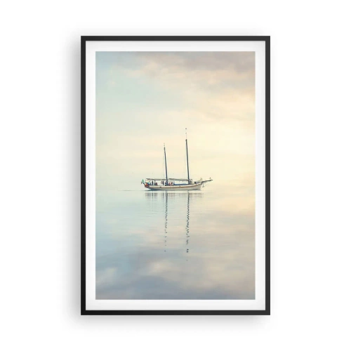 Affiche dans un cadre noir - Poster - Dans une mer de silence - 61x91 cm