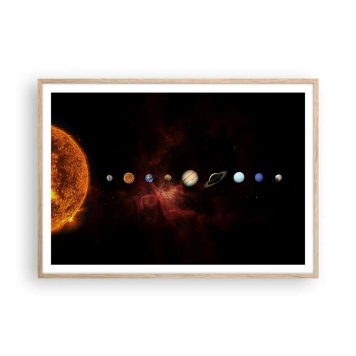 Affiche dans un chêne clair - Poster - Notre quartier - 100x70 cm