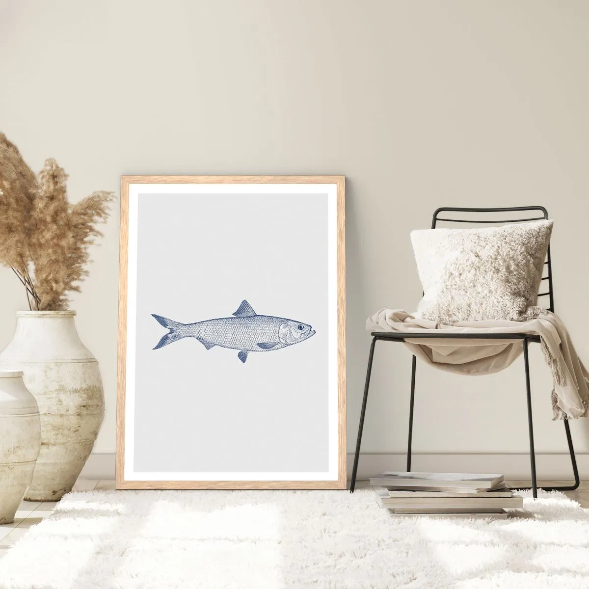 Affiche dans un chêne clair - Poster - Salutations des mers du nord - 40x50 cm