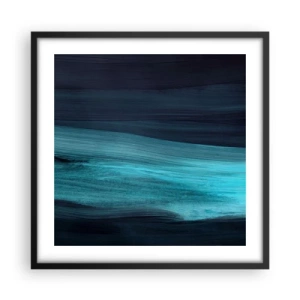 Affiche dans un cadre noir - Poster - Suivez le courant - 50x50 cm