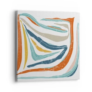 Impression sur toile - Image sur toile - Abstraction avec un sourire amical - 40x40 cm