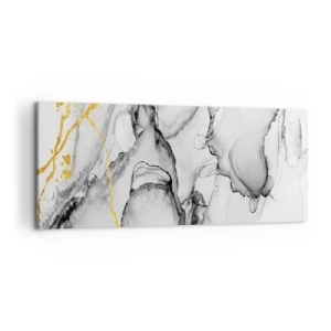 Impression sur toile - Image sur toile - Composition à motif or - 100x40 cm