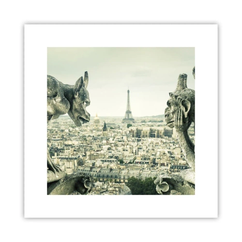 Affiche - Poster - Bavardage parisien - 30x30 cm