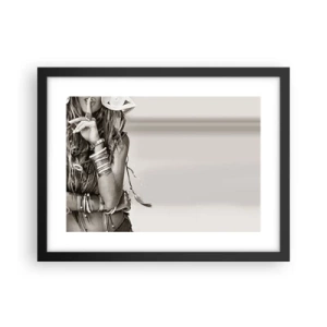 Affiche dans un cadre noir - Poster - Comment va la fille - 40x30 cm