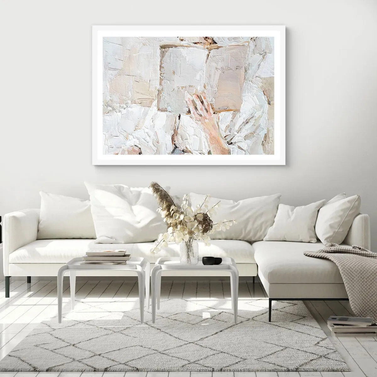 Affiche dans un cadre blanc - Poster - Dans un autre monde - 50x40 cm