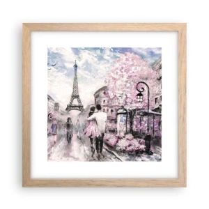 Affiche dans un chêne clair - Poster - Comment tomber amoureu, il faut juste... - 30x30 cm