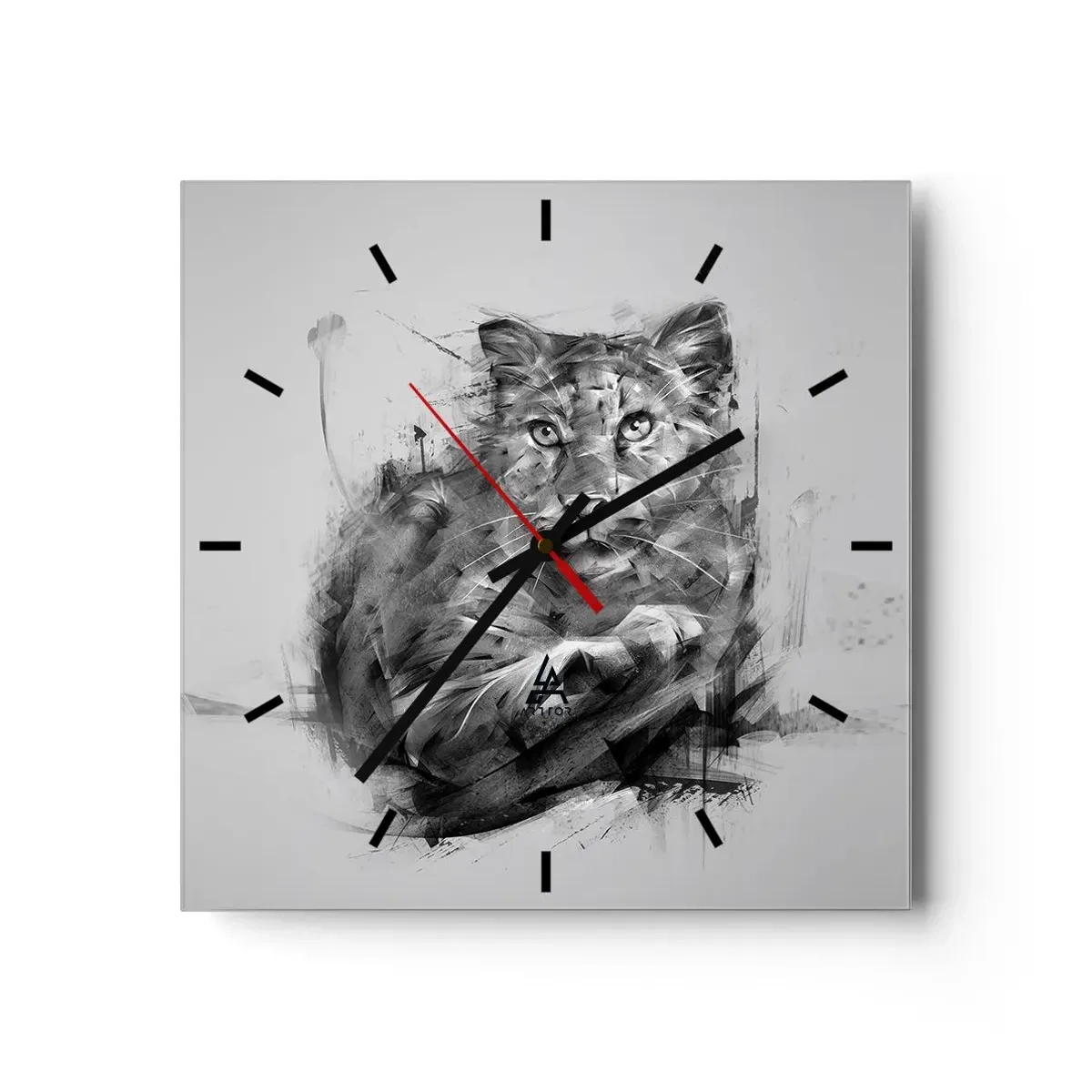 Horloge murale - Pendule murale - Oui, j'écoute attentivement - 40x40 cm