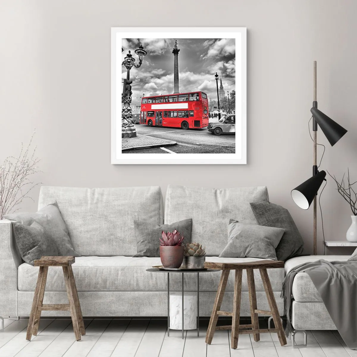Affiche dans un cadre blanc - Poster - La vraie circulation sanguine de la ville - 40x40 cm