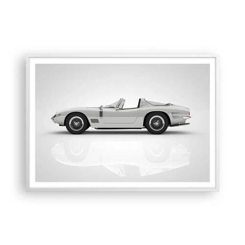 Affiche dans un cadre blanc - Poster - Promesse de plaisir - 100x70 cm