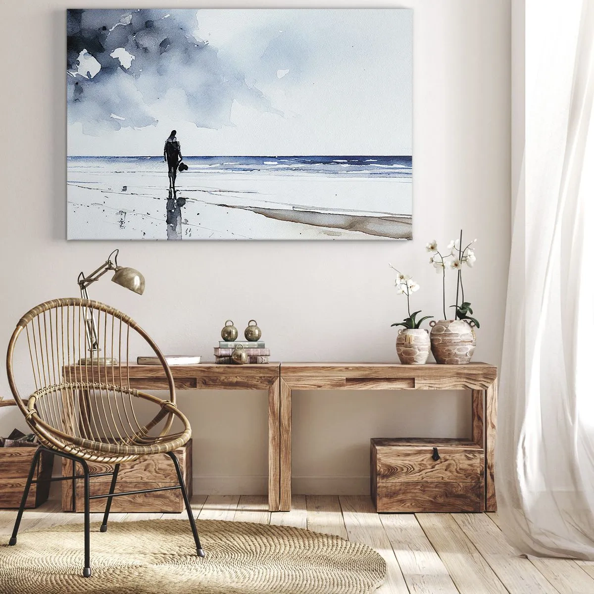 Impression sur toile - Image sur toile - Conversation avec la mer - 70x50 cm