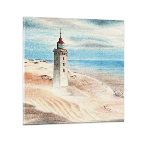 Impression sur verre - Image sur verre - Toujours regarder la mer - 30x30 cm