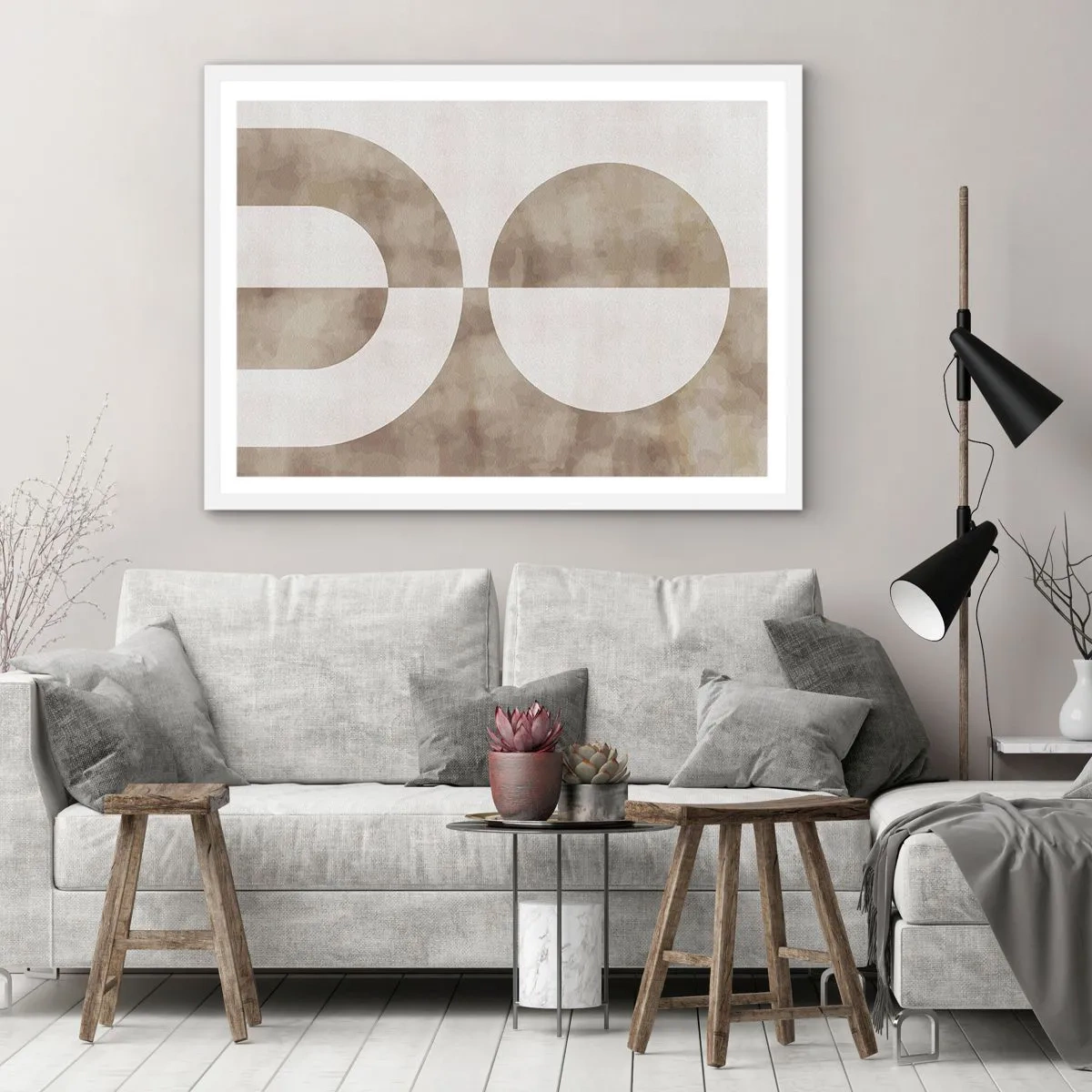 Affiche dans un cadre blanc - Poster - Similitudes et différences - 50x40 cm