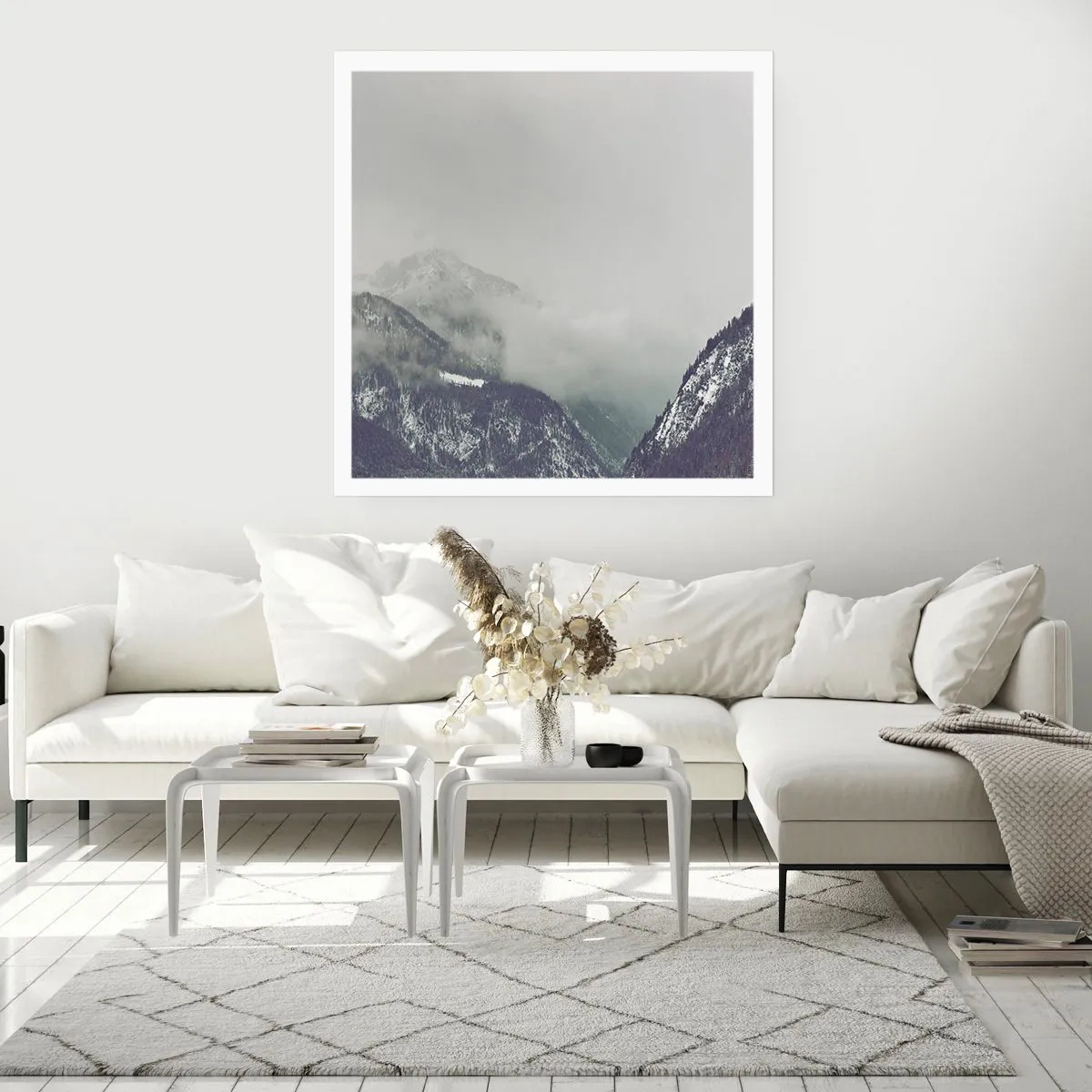 Affiche - Poster - Vallée brumeuse - 30x30 cm