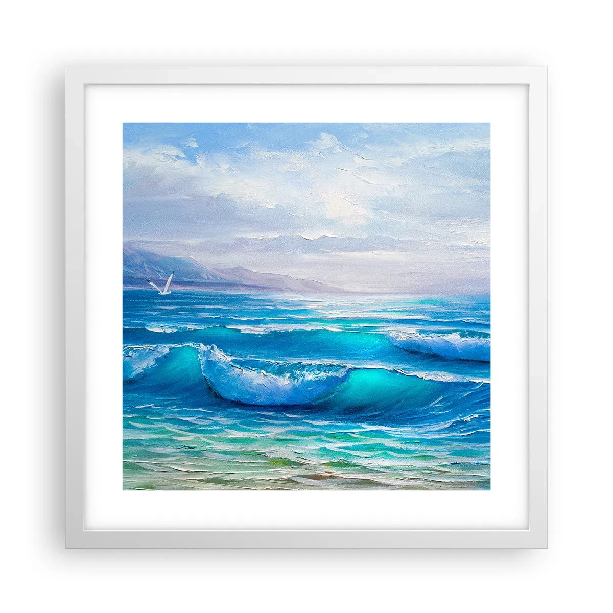 Affiche dans un cadre blanc - Poster - Il apporte un soulagement - 40x40 cm