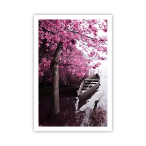 Affiche - Poster - Dans un silence rose - 61x91 cm